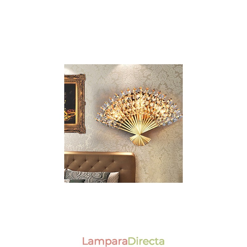Lámpara de pared de cristal contemporánea y con diseño de abanico para San Valentín