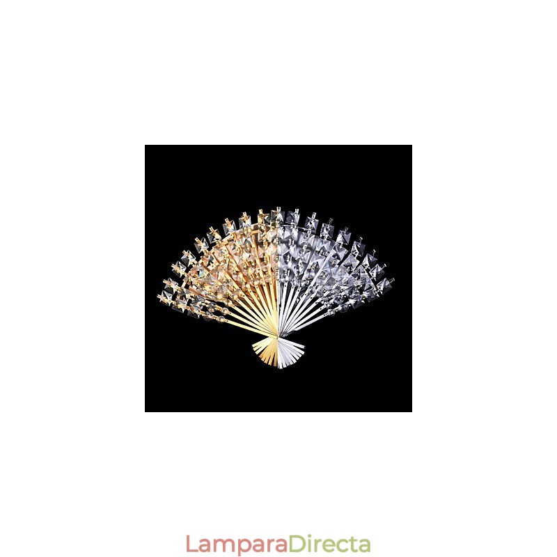 Lámpara de pared de cristal contemporánea y con diseño de abanico para San Valentín