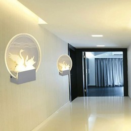 Lámpara de pared acrílica de PVC, moderna y contemporánea, de metal.