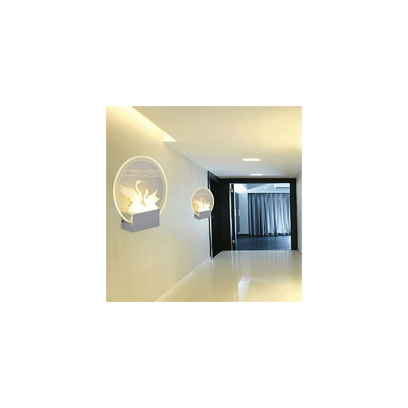 Lámpara de pared acrílica de PVC, moderna y contemporánea, de metal.