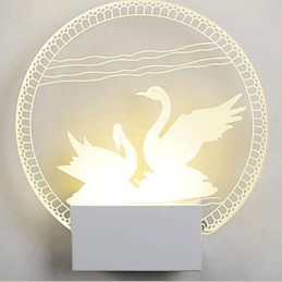 Lámpara de pared acrílica de PVC, moderna y contemporánea, de metal.