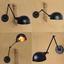 Aplique de pared decorativo de estilo industrial, estilo retro, de doble brazo largo, con personalidad sencilla para mesita de noche o comedor.