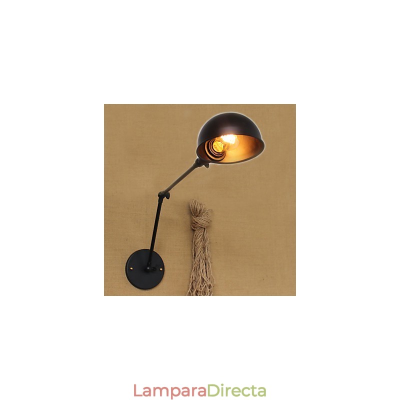 Aplique de pared decorativo de estilo industrial, estilo retro, de doble brazo largo, con personalidad sencilla para mesita de noche o comedor.