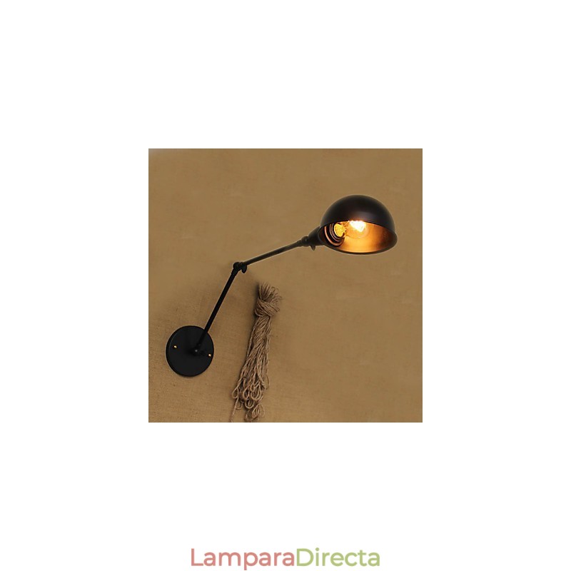 Aplique de pared decorativo de estilo industrial, estilo retro, de doble brazo largo, con personalidad sencilla para mesita de noche o comedor.