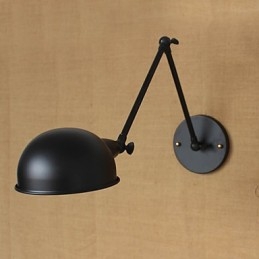 Aplique de pared decorativo de estilo industrial, estilo retro, de doble brazo largo, con personalidad sencilla para mesita de noche o comedor.
