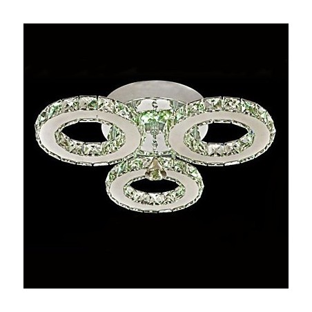 Lámpara de techo de cristal de 3 luces, moderna, transparente, galvanizada, de acero inoxidable. Lámpara de techo de cristal de 3 luces, moderna, transparente, galvanizada, de acero inoxidable.