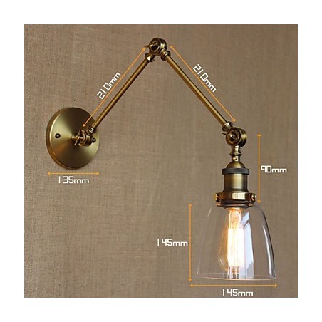 Aplique de pared de bronce antiguo decorado con estilo retro vintage para dormitorio, mesita de noche, vestíbulo de hotel exclusivo Aplique de pared de bronce antiguo decorado con estilo retro vintage para dormitorio, mesita de noche, vestíbulo de hotel exclusivo