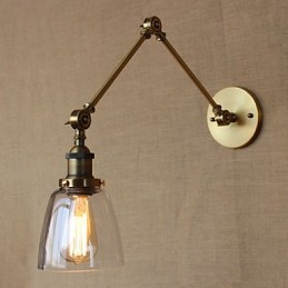Aplique de pared de bronce antiguo decorado con estilo retro vintage para dormitorio, mesita de noche, vestíbulo de hotel exclusivo