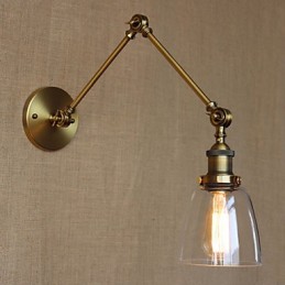 Aplique de pared de bronce antiguo decorado con estilo retro vintage para dormitorio, mesita de noche, vestíbulo de hotel exclusivo