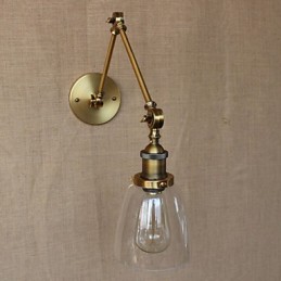 Aplique de pared de bronce antiguo decorado con estilo retro vintage para dormitorio, mesita de noche, vestíbulo de hotel exclusivo