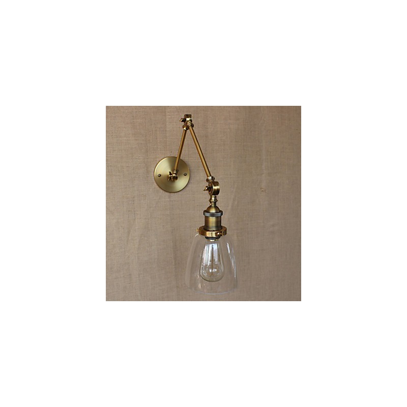Aplique de pared de bronce antiguo decorado con estilo retro vintage para dormitorio, mesita de noche, vestíbulo de hotel exclusivo