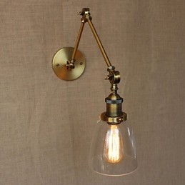 Aplique de pared de bronce antiguo decorado con estilo retro vintage para dormitorio, mesita de noche, vestíbulo de hotel exclusivo