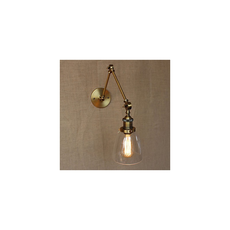 Aplique de pared de bronce antiguo decorado con estilo retro vintage para dormitorio, mesita de noche, vestíbulo de hotel exclusivo