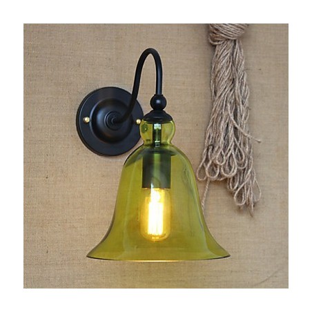 Lámpara de pared decorativa minimalista de vidrio azul estilo rural americano para sala de estar y pasillo Lámpara de pared decorativa minimalista de vidrio azul estilo rural americano para sala de estar y pasillo