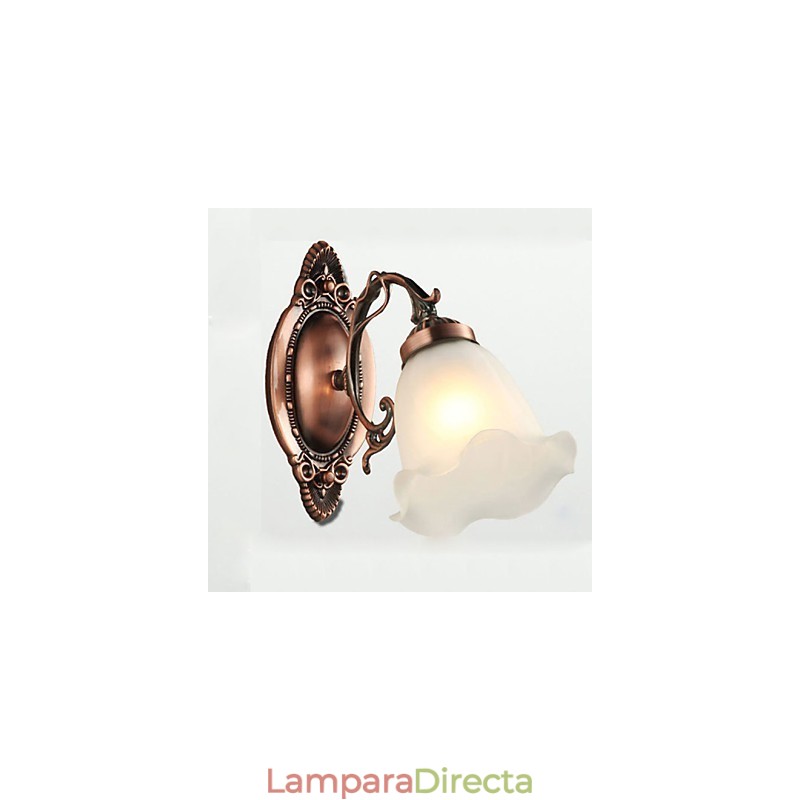 Lámpara de pared de hierro forjado, estilo europeo, elegante y moderno, de cristal retro.