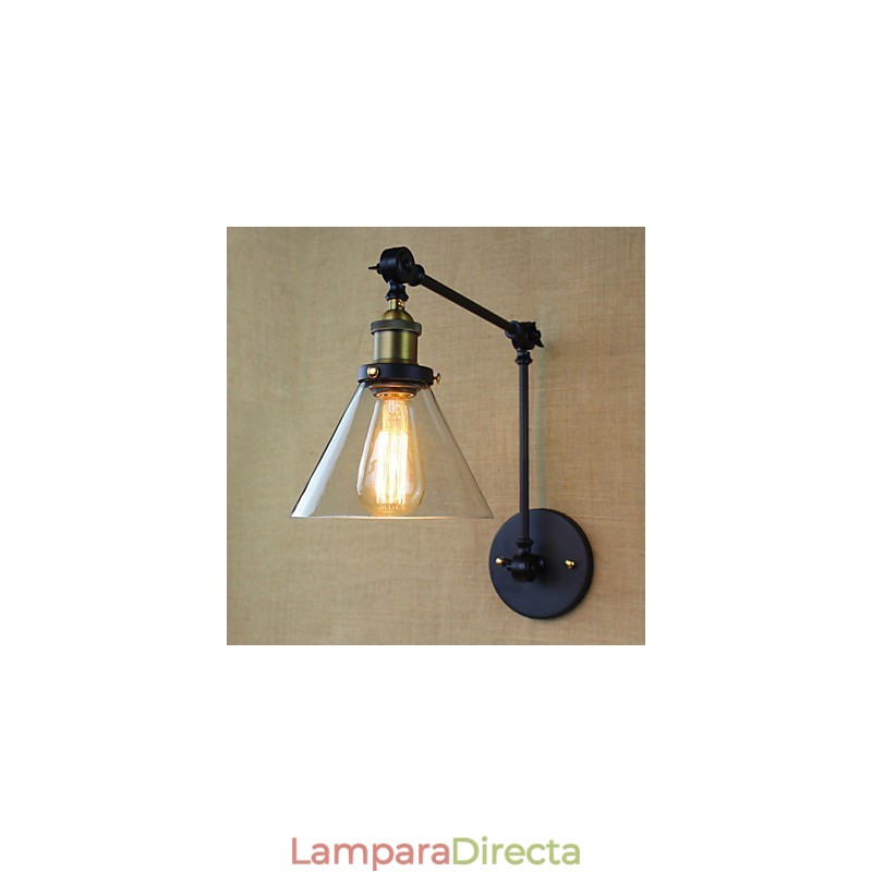 Aplique de pared decorativo de vidrio estilo pastoral retro de pueblo mediterráneo, tienda de ropa, restaurante y cafetería.