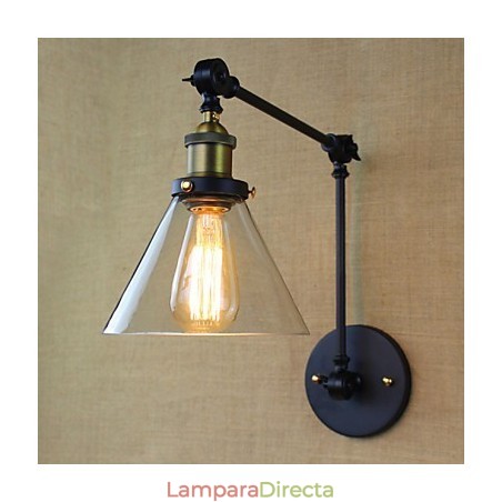 Aplique de pared decorativo de vidrio estilo pastoral retro de pueblo mediterráneo, tienda de ropa, restaurante y cafetería.