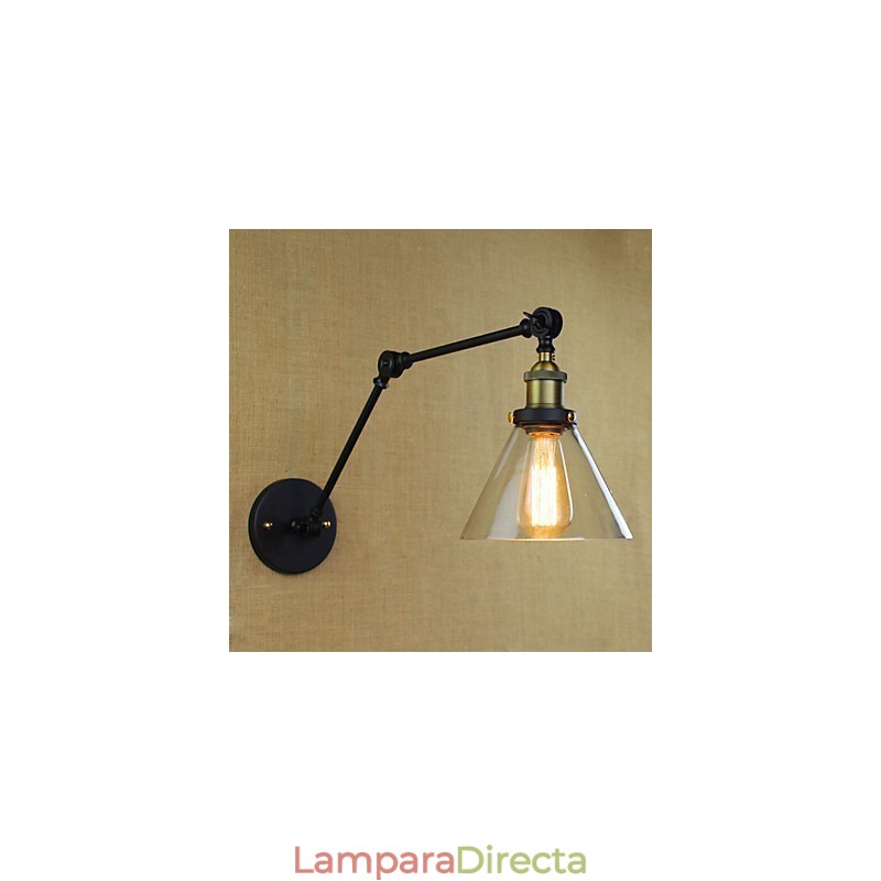 Aplique de pared decorativo de vidrio estilo pastoral retro de pueblo mediterráneo, tienda de ropa, restaurante y cafetería.