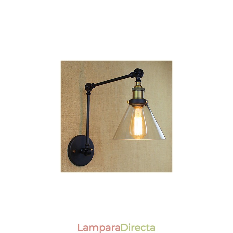 Aplique de pared decorativo de vidrio estilo pastoral retro de pueblo mediterráneo, tienda de ropa, restaurante y cafetería.