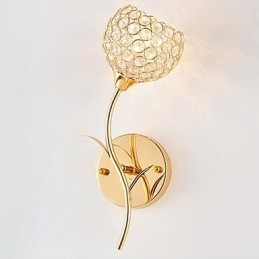Apliques de pared de cristal de metal contemporáneo moderno