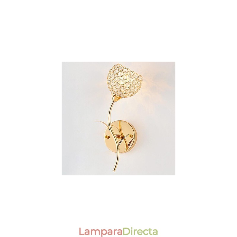 Apliques de pared de cristal de metal contemporáneo moderno