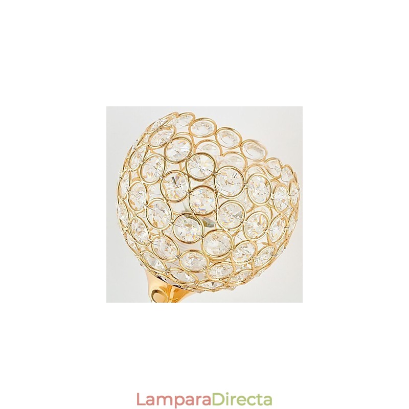 Apliques de pared de cristal de metal contemporáneo moderno