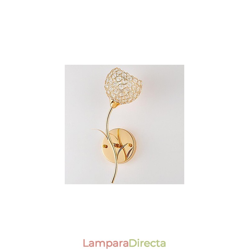 Apliques de pared de cristal de metal contemporáneo moderno