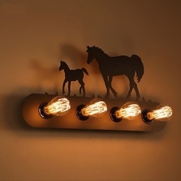 Lámparas de pared estilo loft estilo pastoral americano para dormitorio, pasillo, hierro, estilo retro, estilo caballo salvaje, envío gratuito.