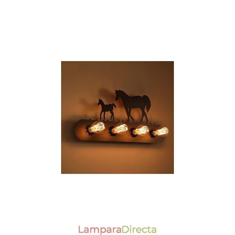 Lámparas de pared estilo loft estilo pastoral americano para dormitorio, pasillo, hierro, estilo retro, estilo caballo salvaje, envío gratuito.