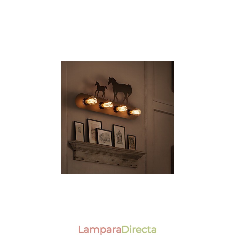 Lámparas de pared estilo loft estilo pastoral americano para dormitorio, pasillo, hierro, estilo retro, estilo caballo salvaje, envío gratuito.