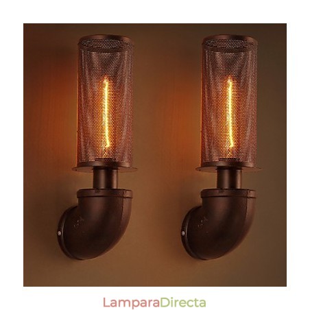 Lámpara de pared creativa de hierro forjado estilo loft restaurada de formas antiguas Lámpara de pared creativa de hierro forjado estilo loft restaurada de formas antiguas