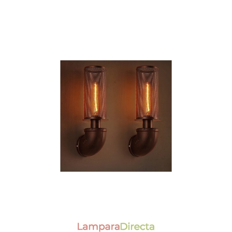 Lámpara de pared creativa de hierro forjado estilo loft restaurada de formas antiguas