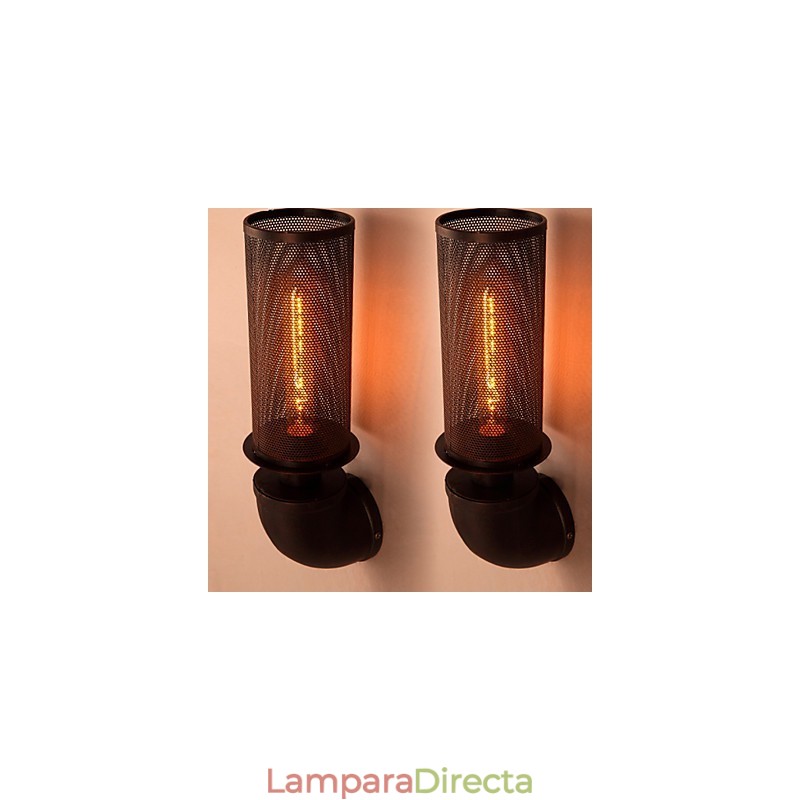 Lámpara de pared creativa de hierro forjado estilo loft restaurada de formas antiguas