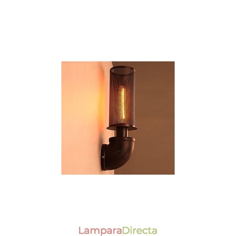 Lámpara de pared creativa de hierro forjado estilo loft restaurada de formas antiguas