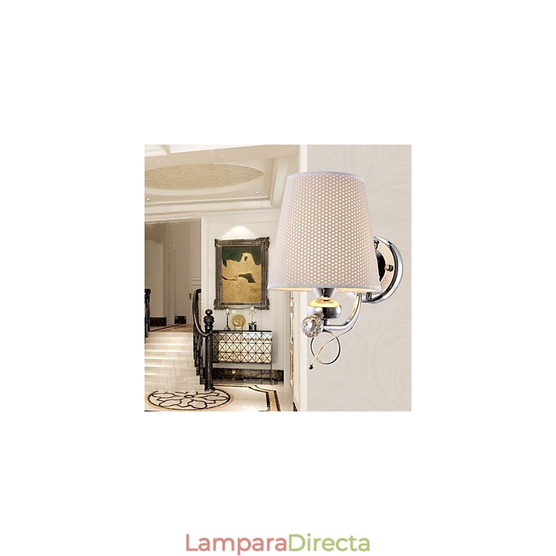 Lámpara de pared de cristal de estilo europeo, creativa, contemporánea y concisa.