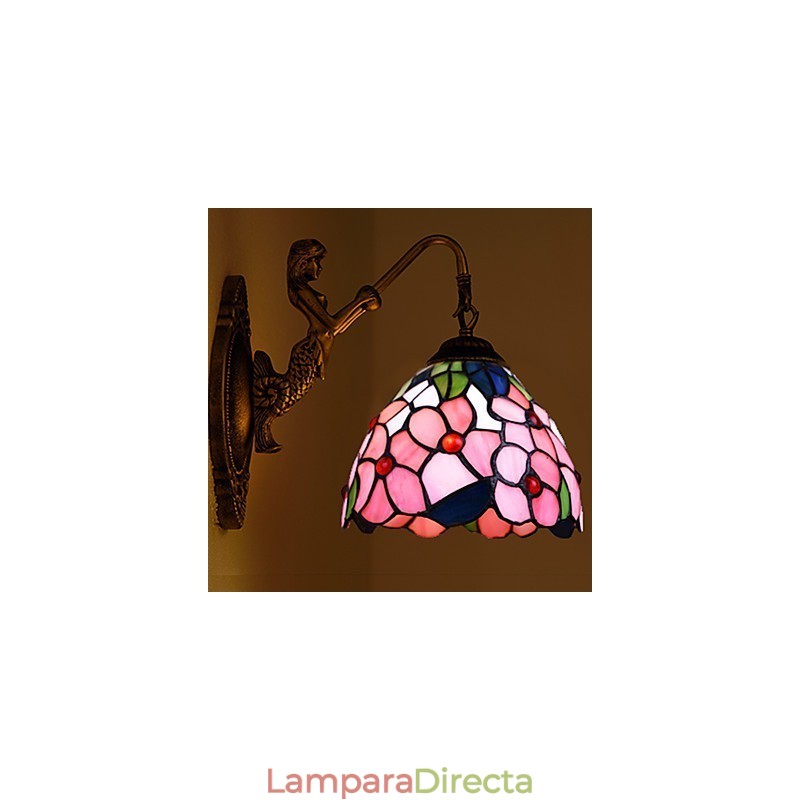 Lámpara de pared de hierro forjado creativa, estilo rural, estilo europeo