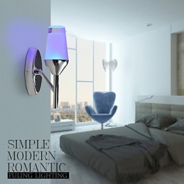 Apliques de pared modernos contemporáneos de metal con lámpara de copa de vino