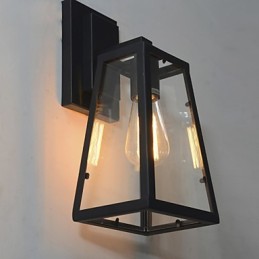 Lámpara de pared retro de calidad para pasillo de la industria eólica, lámpara de pared de hierro con