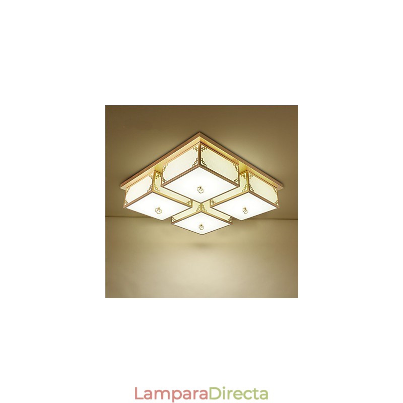 Lámparas de techo de hierro de estilo chino que crean una atmósfera de iluminación.
