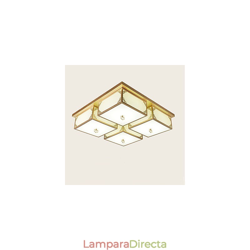 Lámparas de techo de hierro de estilo chino que crean una atmósfera de iluminación.