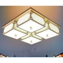 Lámparas de techo de hierro de estilo chino que crean una atmósfera de iluminación.