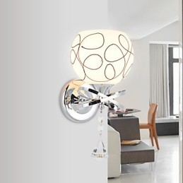 Lámparas de pared de cristal creativas, contemporáneas y contraídas.