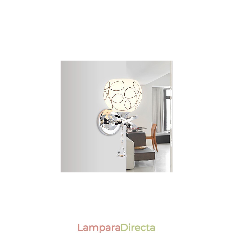 Lámparas de pared de cristal creativas, contemporáneas y contraídas.