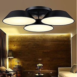 Lámpara empotrada de 3 luces, metal, acrílico, sencilla y moderna.