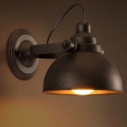 Lámpara de pared vintage creativa con maceta de hierro forjado para loft