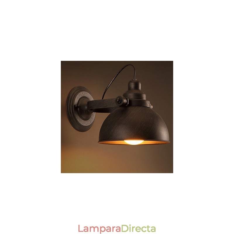 Lámpara de pared vintage creativa con maceta de hierro forjado para loft