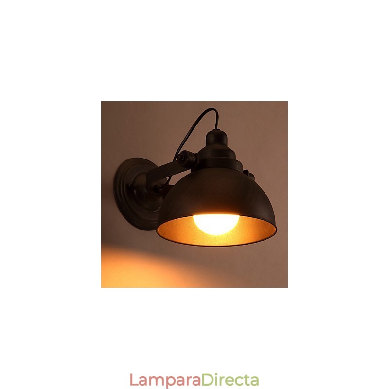 Lámpara de pared vintage creativa con maceta de hierro forjado para loft