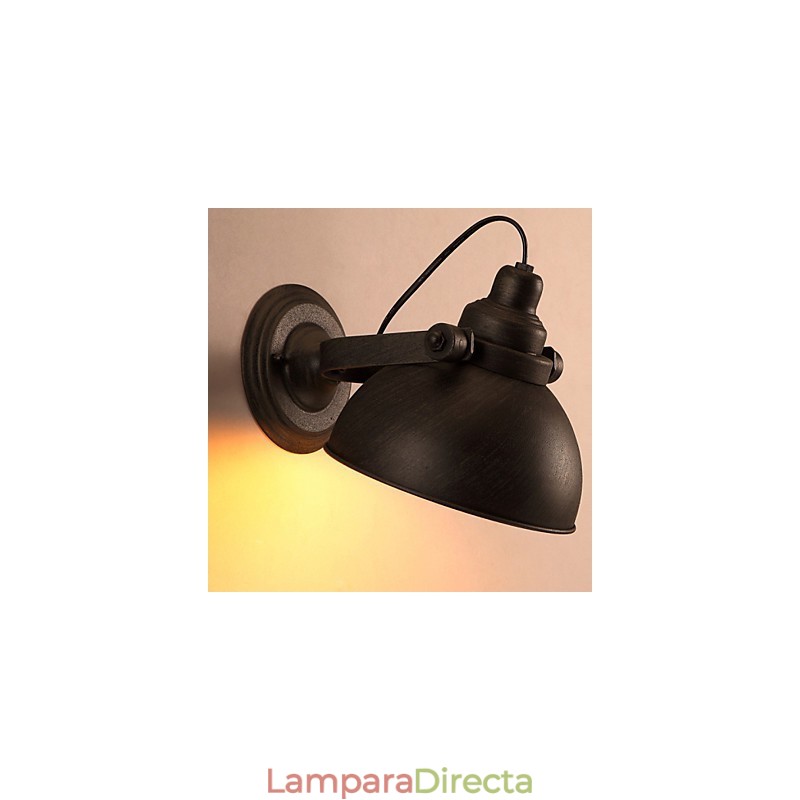 Lámpara de pared vintage creativa con maceta de hierro forjado para loft