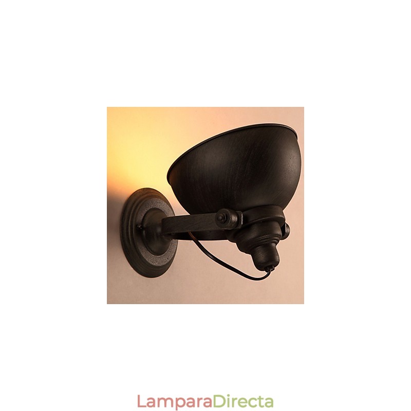 Lámpara de pared vintage creativa con maceta de hierro forjado para loft