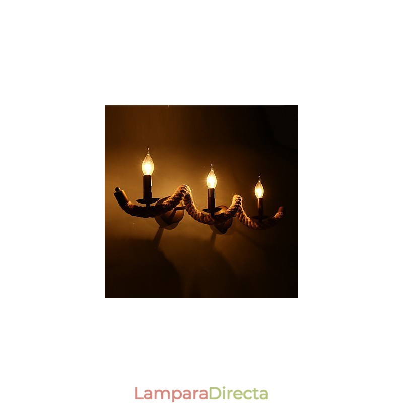 Lámparas de pared clásicas retro para dormitorio, lámpara de pared de hierro europea para pasillo, balcón, sala de estar